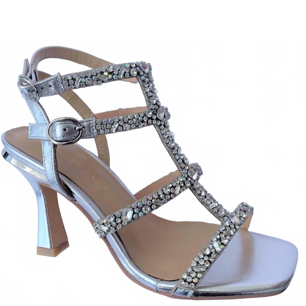 NEW ALMA EN PENA women's isabela dressy sandals in silver